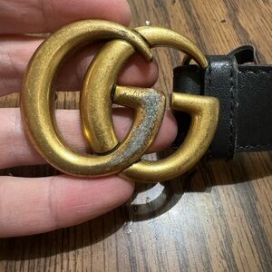 Gucci Gold and Black Belt (Vintage)